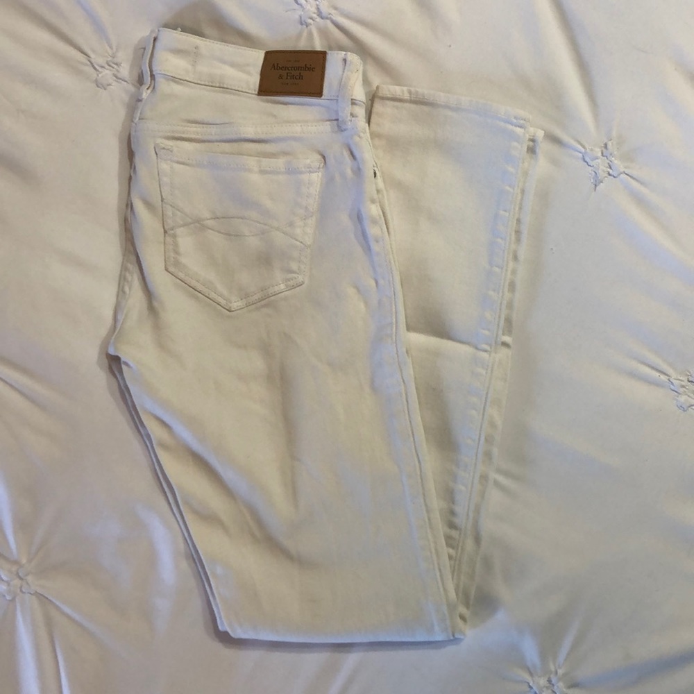 Abercrombie low rise skinny Jeans sz 26 White